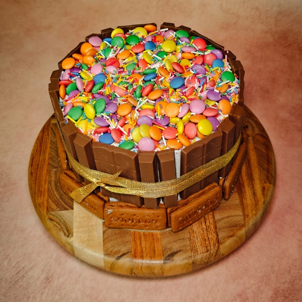 kitkat gems cake