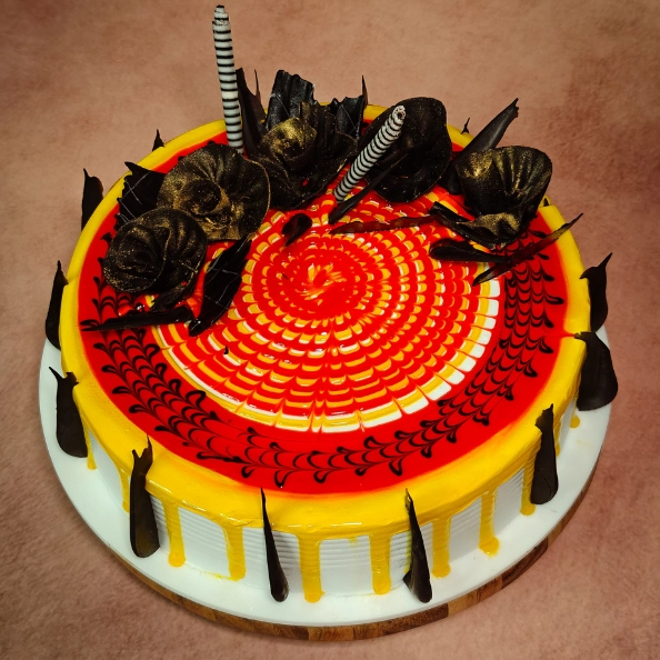 mango strawberry cake