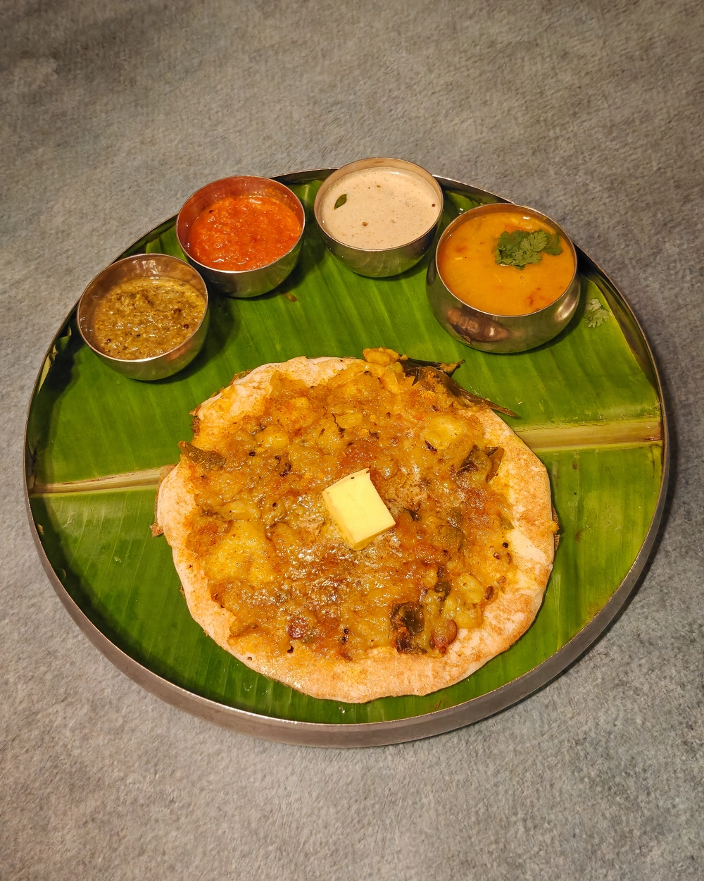 Open Butter Masala Dosa